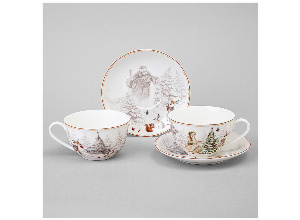 Чайный набор lefard морозко на 2 пер. 4 пр. 300 мл (кор=12наб.)