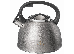Чайник agness со свистком 2,5 л, silver, индукцион. дно