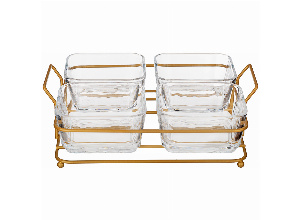 Менажница 4 секции на подставке 270 мл 10,5*10,5*5,5см