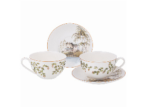 Чайный набор lefard березкина 2 пер. 4 пр. 300 мл (кор=12наб.)