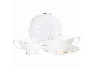 Чайный набор lefard классик белый на 2 пер. 4 пр. 250 мл (кор-12наб)