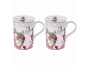 Набор кружек lefard christmas 2 шт. 320 мл пуансеттия (кор=24шт.)
