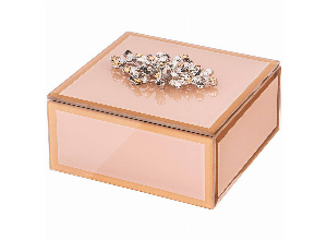 Шкатулка коллекция brooch цвет:бежевый 12*12*8 см