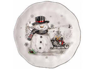 Тарелка закусочная agness “с новым годом! 23*3,3 см (кор=24шт.)