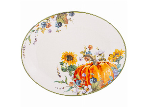 Блюдо овальное agness урожай 31,5*25,5*3 см (кор=12шт.)