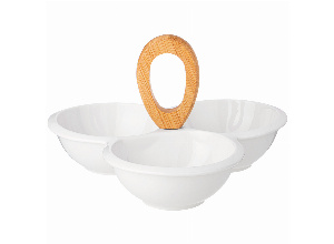 Менажница lefard native 3 секции с дер. ручкой 23,3*24,7*5,4 см (кор=12наб.)