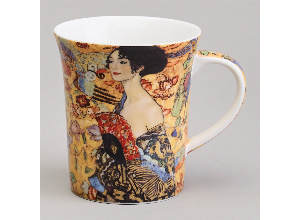 Кружка lefard дама с веером (г. климт) 420 мл (кор=36шт.)