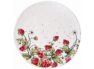 Тарелка закусочная lefard strawberry 22,3 см (кор=16шт.)
