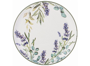 Тарелка закусочная agness лаванда 21*2,5 см (кор=24шт.)