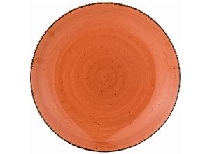 Тарелка обеденная nature 26,5см, оранжевая (мал=2/кор=18шт.)