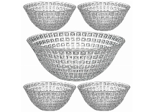 Набор салатников из 5 шт diamant 1600 мл/300 мл