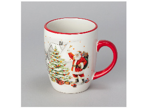 Кружка agness “с новым годом! 11,5*8*10 см 300 мл (кор=48шт.)