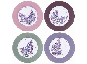 Набор тарелок закусочных lefard lilac 4 шт. 20,5 см микс (кор=12наб.)