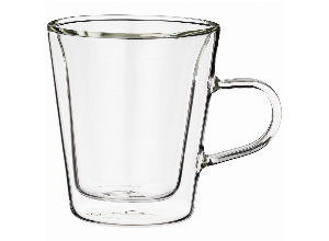 Кружка с двойными стенками double-wall 200 мл. диаметр=8,5 см. высота=9,5 см (кор=48шт.)