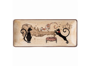 Блюдо agness парижские коты 28*12*3 см (кор=32шт.)