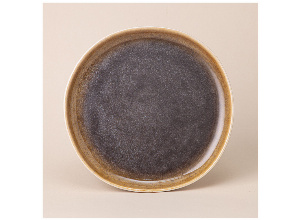 Тарелка закусочная 20,8 см, цвет: коричневый мал.уп.=6шт