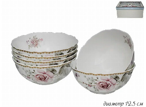 108-241 Набор из 6 салатников 12.5см. ПИОНЫ в под.уп.(х8)Фарфор