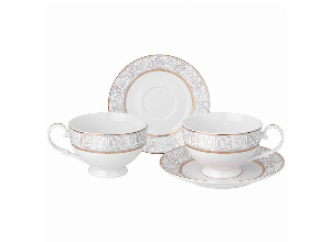 Чайный набор lefard свадебный на 2 пер. 4 пр. 300 мл (кор=8наб.)