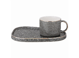 Чайная пара lefard grain 220 мл серая (кор=24наб.)