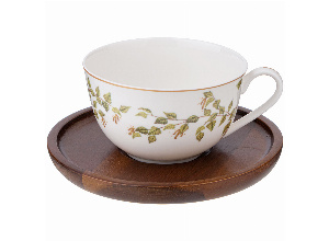 Чайная пара lefard березки 300 мл дерев. блюдце (кор=24наб.)