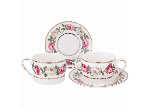 Чайный набор lefard melody of roses на 2 пер. 4 пр. 250 мл (кор=12наб.)