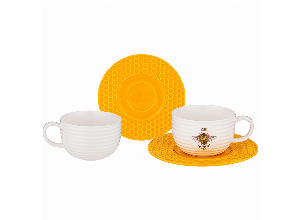 Чайный набор lefard honey bee на 2 пер. 4 пр. 240 мл (кор=36наб.)