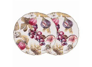 Набор тарелок закусочных lefard village инжир 2 шт. 20,5 см (кор=9наб.)